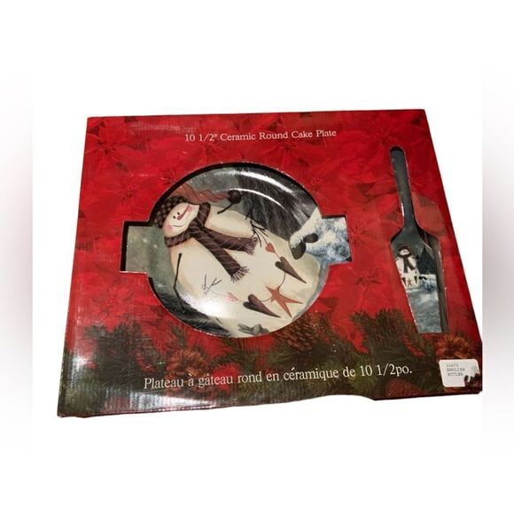 3 for $30! Christmas plate and cake server - Picture 1 of 2